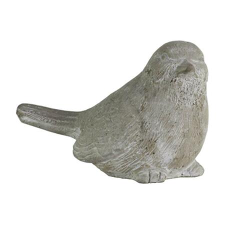 URBAN TRENDS COLLECTION Cement Sitting Bird Figurine with Head Upward, Gray 35721
